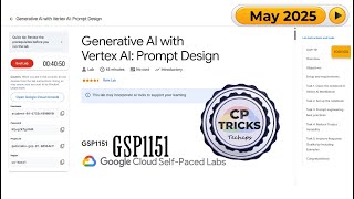 Download the video "Generative AI with Vertex AI: Prompt Design | #GSP1151 | #qwiklabs | #arcade"