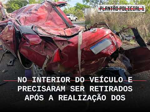 Casal morre após carro sair da pista e atingir talude às margens de rio em Corinto
