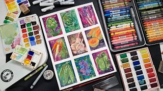Veggie ATCs, ACEOs or Grid! Use Your Stash (Edited Replay)