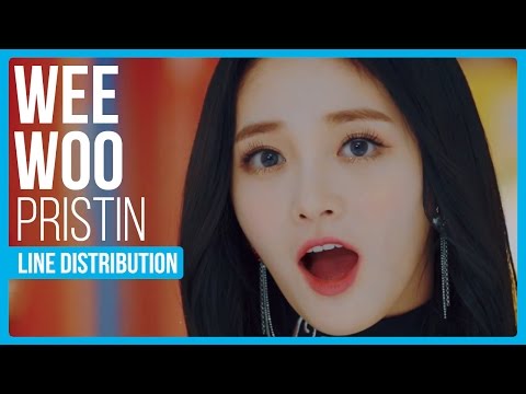 PRISTIN - WEE WOO Line Distribution (Color Coded)