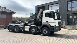 New MAN TGS 41.440 MAN TGS 41.440 8x4 Abrollkipper + Kran HIAB 302-5 hook lift truck | Image 4 - Autoline