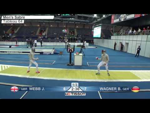 FE M S Individual Leipzig GER World Championships 2017 T64 25 yellow WEBB GBR vs WAGNER GER