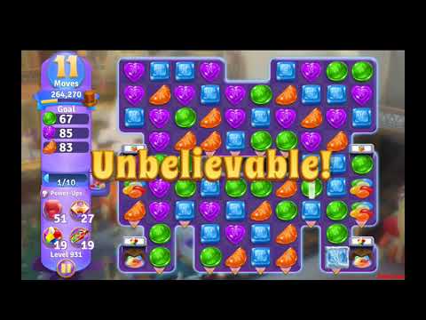 Wonkas World of Candy Level 931 NO BOOSTERS - A S GAMING ✔