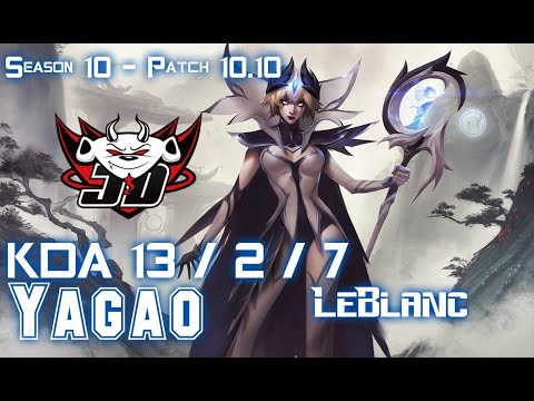 JDG Yagao LEBLANC vs TALON Mid - Patch 10.10 KR Ranked