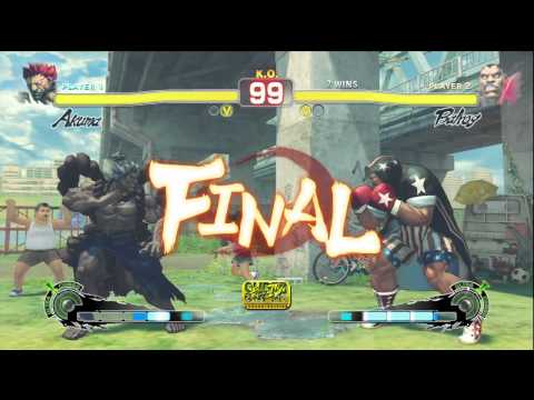SSFIV AE: Tournament INT ( Akuma ) VS Nero Fenix ( Balrog ) On Xbox 360 On 07-09-11