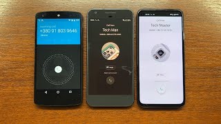 Video thumbnail for GOOGLE Nexus 5 vs Pixel vs Pixel 4a Incoming Calls Android 6 vs 10 vs 12 by No Caller ID