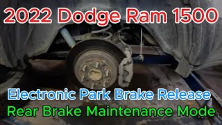 2022 Dodge Ram Brake Maintenance Mode
