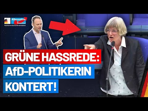 AfD-Politikerin kontert grüne Hassrede! - Gerrit Huy - AfD-Fraktion im Bundestag