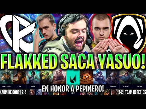 FLAKKED JUEGA YASUO EN HONOR A PEPINERO! - KC vs TH LEC PRIMAVERA 2024 ESPAÑOL LVP