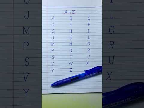 English writing capital letters A-Z | English handwriting | letters ABCD | Print handwriting ABCD