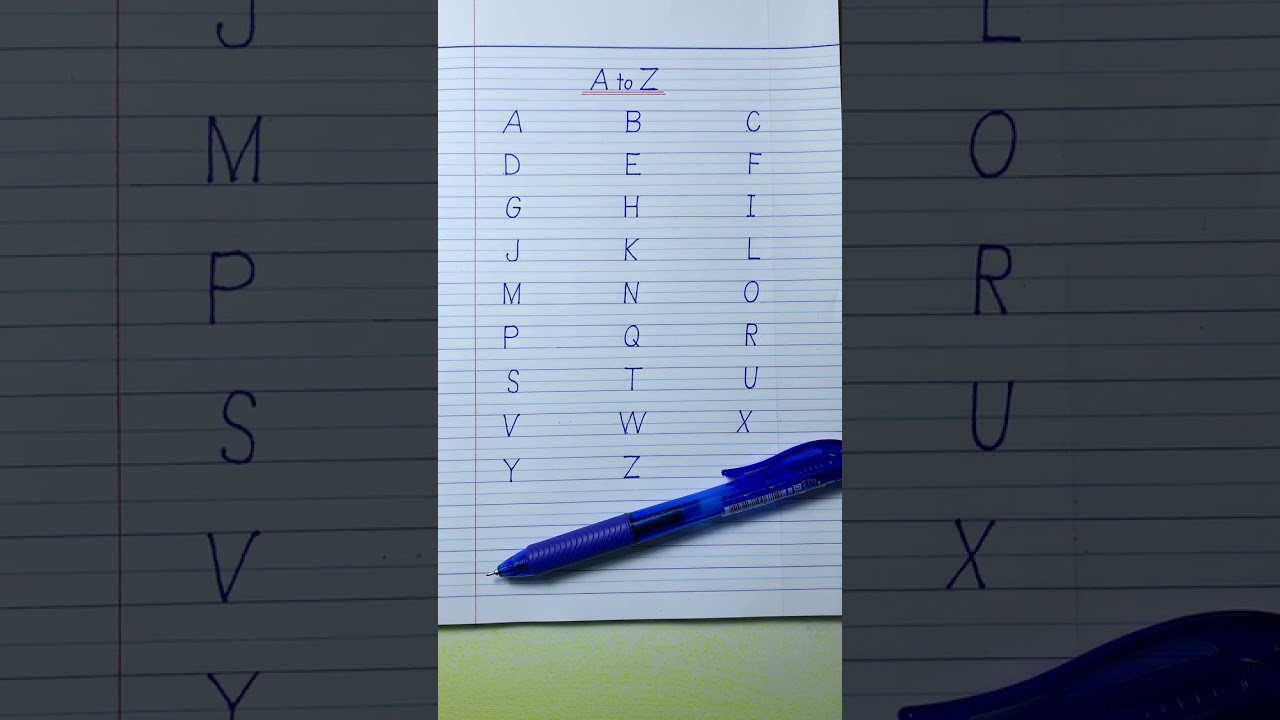 English writing capital letters A-Z | English handwriting | letters ABCD | Print handwriting ABCD