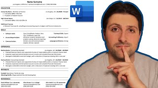 How To Make a Resume For Students | Microsoft Word