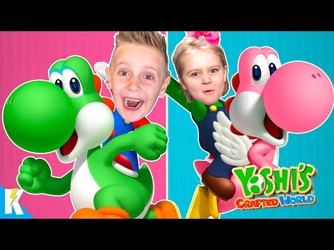 K-City Family Plays Yoshi's Crafted World on Nintendo Switch!