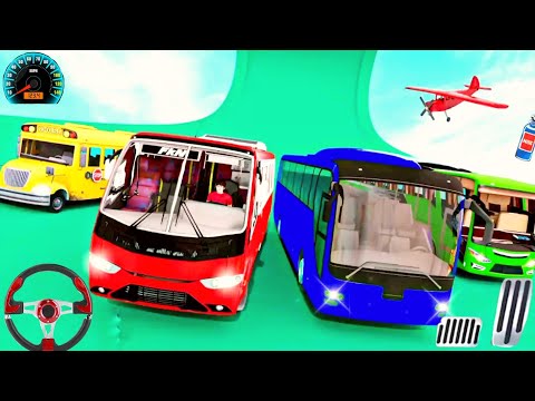 Mega Ramp Bus Racing Driving Simulator - Impossible Bus Stunt 3D Driving - Android Gameplay