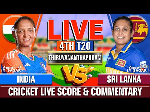 India Women vs Sri Lanka Women | 4th T20 | Cricket Live Score & Commentary