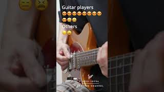 Differences in reactions between guitar players and non-players.