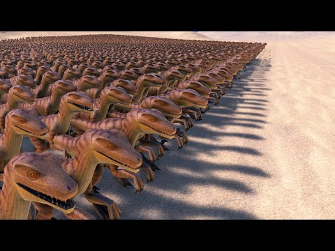 25.000 WOLVES vs 4.000 VELOCIRAPTORS | Ultimate Epic Battle Simulator