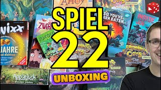 Mix aus SPIEL 22 Unboxing bzw. Neuheiten Show und kleinem Mini-Gezockt