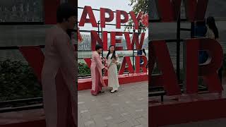 This is Hanoi, Vietnam. Everyone is taking pictures. Traditi…