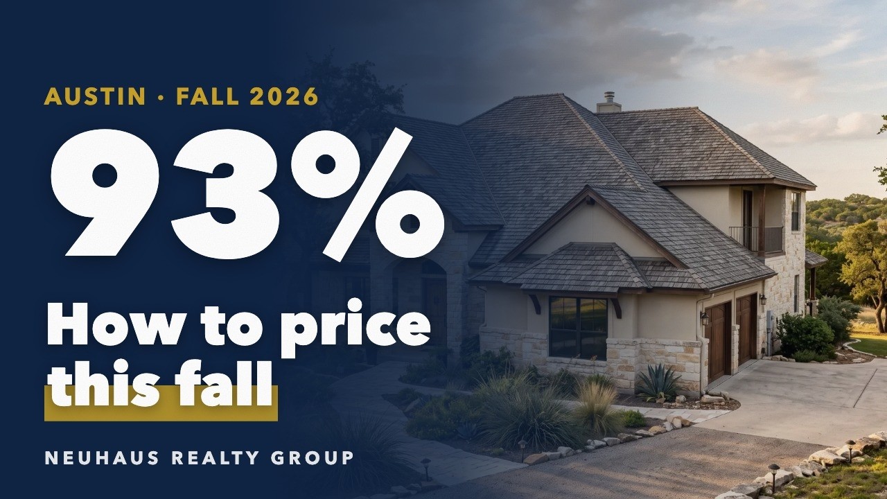 Austin Homes Are Selling for 93% of Their Original Price, So Here’s How to Price Yours This Fall