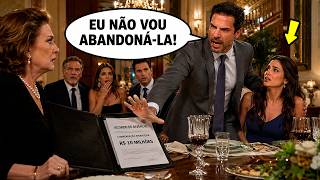 Minha mãe pediu para meu marido me abandonar no jantar da família. Ele se levantou e...