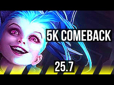 JINX & Thresh vs CORKI & Rakan (ADC) | 64k DMG, 5k comeback, Legendary, 14/4/10 | EUW Diamond | 25.7