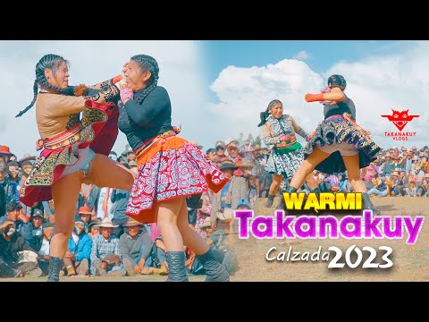 Warmi Takanakuy Calzada 2023 - Customary fight of women boxing from Peru never seen