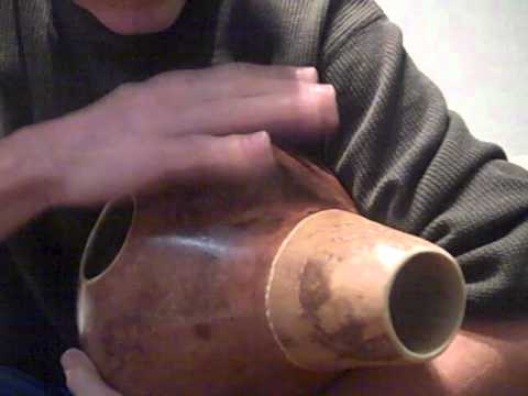 Gourd Udu Drum (two tone) made by Tim Greenhalgh