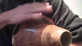 Gourd Udu Drum (two tone) made by Tim Greenhalgh