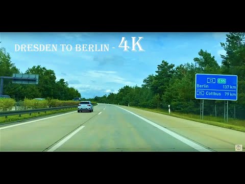 Germany: Autobahn A13 - Dresden to Berlin - 4k Video - Driving Tour - Raststätte Freienhufener Eck
