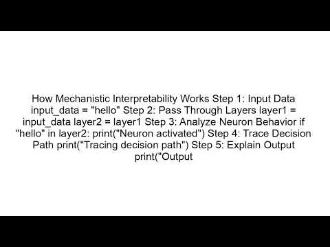 Mechanistic Interpretability Explained | Understanding How AI Really Works