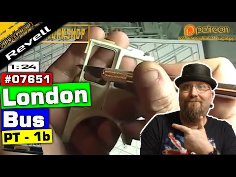 Revell London Routemaster Bus Build -1:24 - [with lighting, passengers & diorama]. - P1b