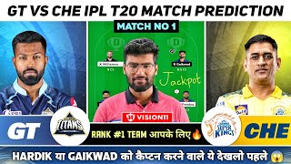 GT vs CHE Dream11 Team, GT vs CSK Dream11 Prediction, Gujrat Titans vs Chennai Super Kings IPL