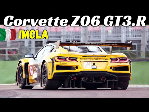 Flat-Plane V8 Corvette C8 Z06 GT3.R by TF Sport - Fly-Bys, Hi-Speed & Engine Sound at Imola Circuit!
