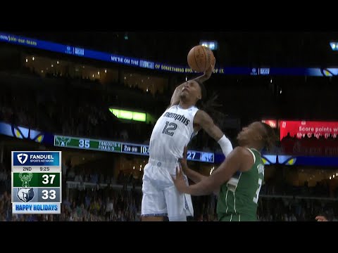 Ja Morant ATTACKS the Rim for a Dunk Over Myles Turner
