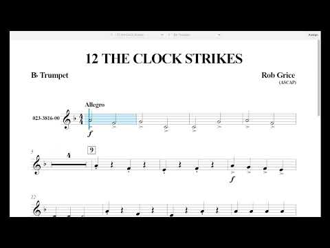 12 the Clock Strikes (Rob Grice) Trumpet Play Along