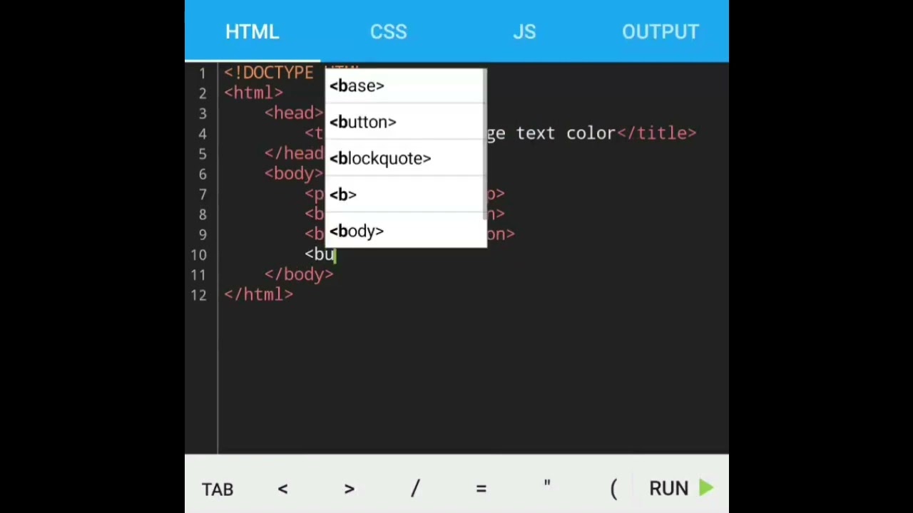 how to change text color using html and javascript