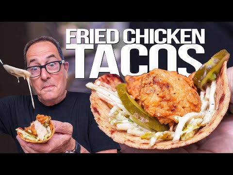 THE BEST FRIED CHICKEN TACOS I'VE EVER MADE! | SAM THE COOKING GUY