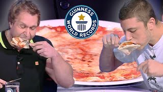 Fastest Time To Eat Pizza 🍕 - Guinness World Records