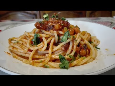 Spaghetti con polpo