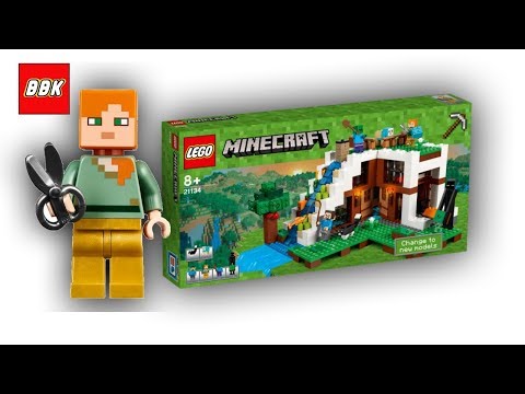 LEGO Minecraft The Waterfall Base 21134 Unboxing Speed Build Review