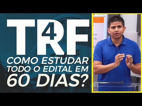 Concurso TRF4 - como estudar todo o edital em 60 dias? | AO VIVO