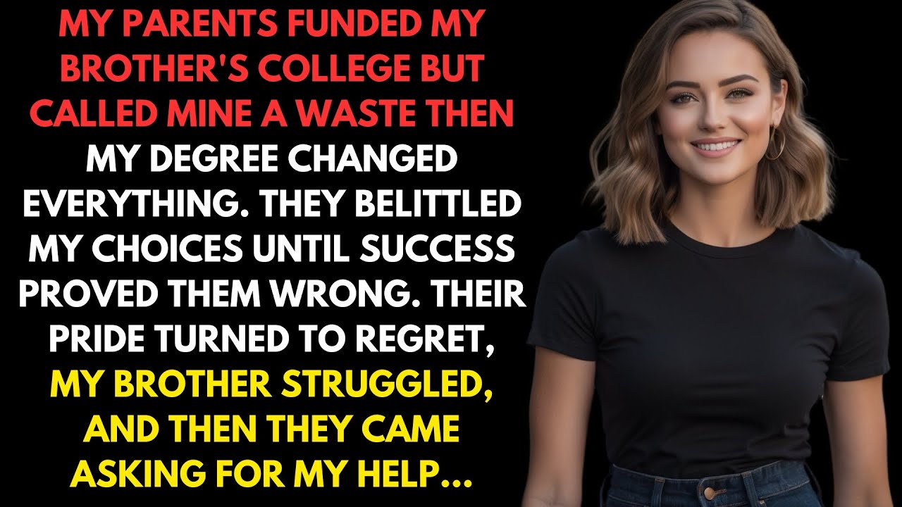 My Parents Funded My Brother's College But Called Mine A Waste—Then My Degree Changed Everything...