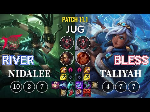 TLN River Nidalee vs Bless Taliyah Jungle - KR Patch 11.1