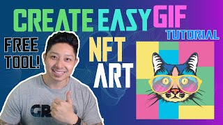 NFT ART - Create EASY FREE GIF ART with this SIMPLE ONLINE TOOL! TUTOR