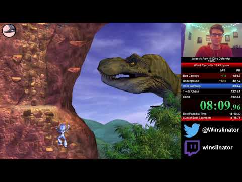 Jurassic Park III: Dino Defender (100%) in 16:23 [World Record]
