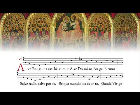 Ave, Regina caelorum (Queen of the Heavens), Simple Tone in Latin