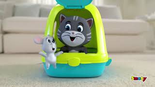 Žaislinis veterinarijos gydytojo rinkinys su interaktyvus pliušiniu katinėliu ir konteineriu | Smoby