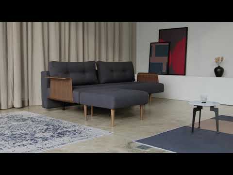 Recast Plus Sofa Bed Dark Styletto with Arms - Detail