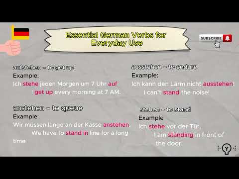 Essential German Verbs for Everyday Use